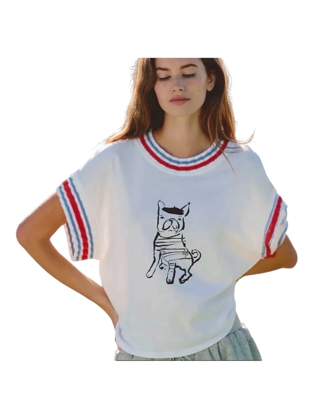 Anthropologie Daily Practice Pup T-Shirt VERY OVERSIZED